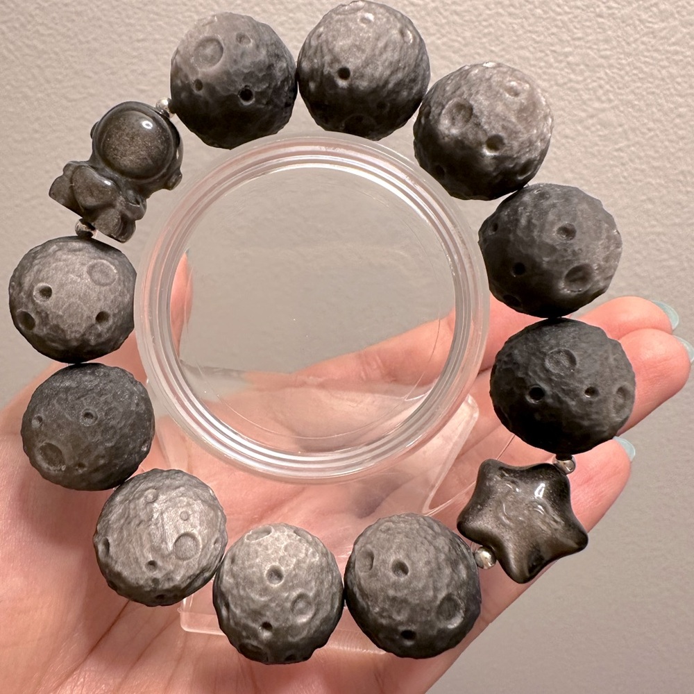 Silver Obsidian Bracelet